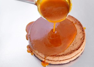 Apricot jam in Sacher-Torte